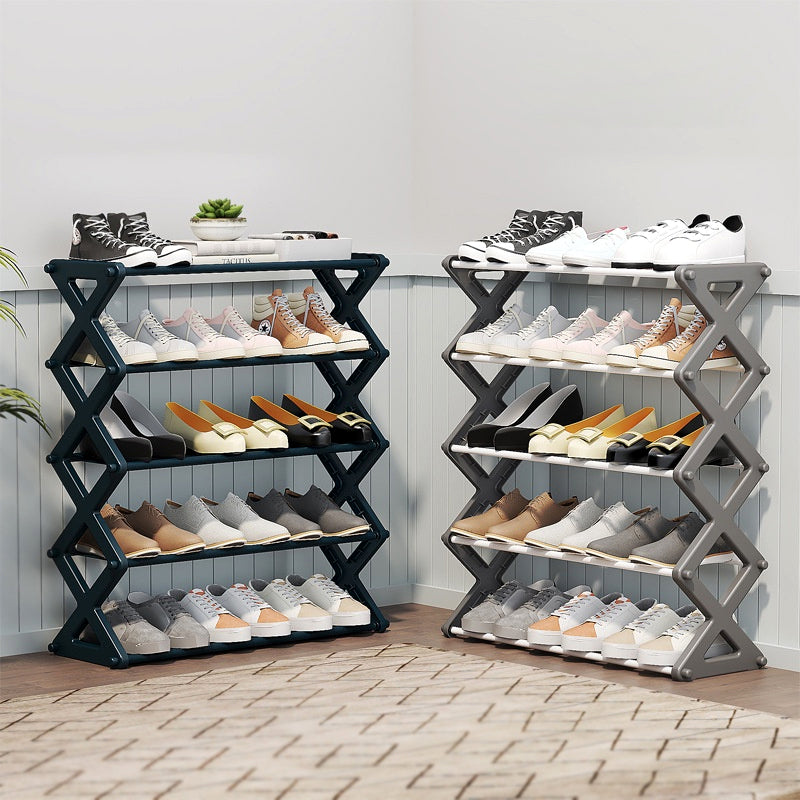 5 Layers X-Type Foldable Fashion Shoe Organizer Stand