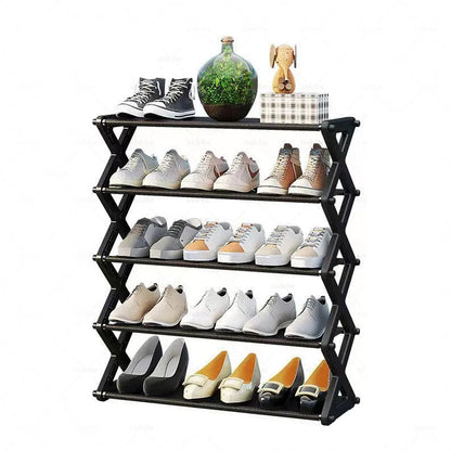 5 Layers X-Type Foldable Fashion Shoe Organizer Stand