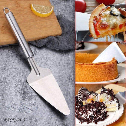 Pack Of 3 High-Quality Stainless Steel Cake And Pizza Servers