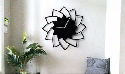 3d Wooden Floral Wall Clock Modern Home Decorations For Living Room,bedroom