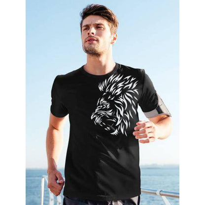 Pack Of 3 Men’s Round Neck 180gsm High Quality Knitted Single Jersey Printed Cotton T-Shirts