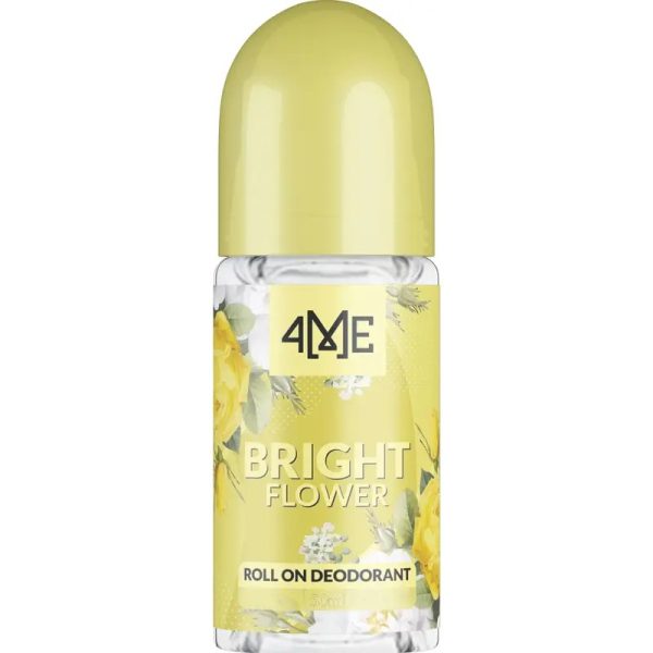 4me Bright Flower Roll On Deodorant Long-lasting Floral Fragrance 50ml