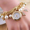 Stylish Luxury Pearls Bracelet Women’s Wrist Watch