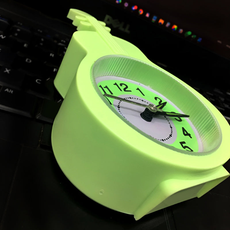 Mini Guitar-Shaped Desk Alarm Clock with Quartz Movement