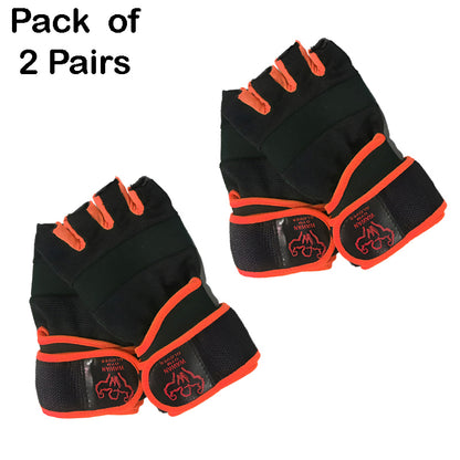 Pack of 2 Pairs Adjustable Wawan Gym Workout Gloves – Comfortable Grip, Durable for Men & Women