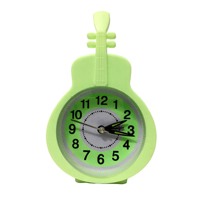 Mini Guitar-Shaped Desk Alarm Clock with Quartz Movement