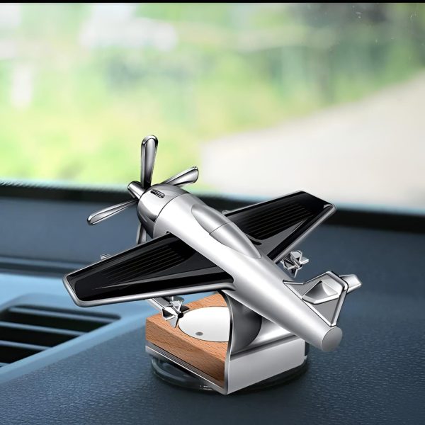 Cadecoration Plan Solar Powered Aeroplane Car Air Freshener – Car Dashboard Solar Decoration Plane -aircraft Mode