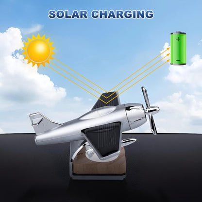 Cadecoration Plan Solar Powered Aeroplane Car Air Freshener – Car Dashboard Solar Decoration Plane -aircraft Mode