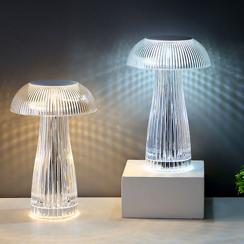 Mushroom Shape USB Rechargeable RGB Lighting Touch And Remote Control Table Lamp