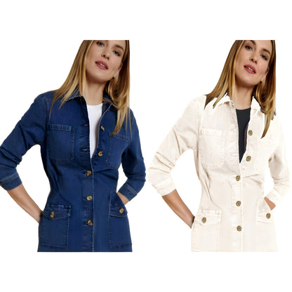 Fashionable Denim Short Coat For Women Classy Winter Wear