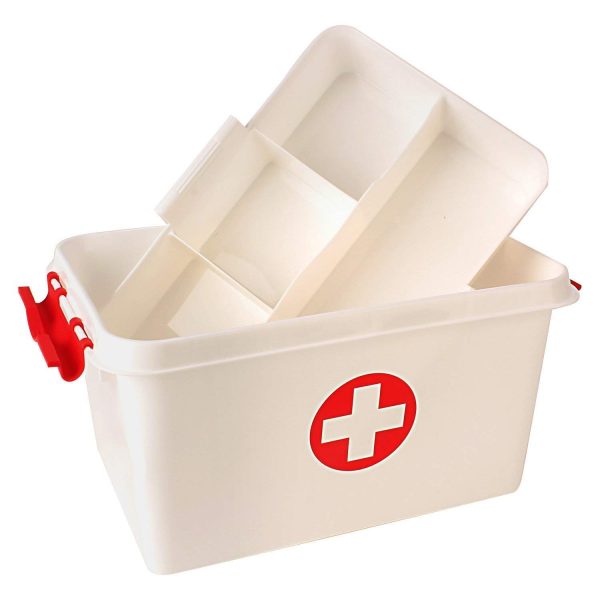 First Aid Kit Box Home Medicine Storage Box Plastic Pill Case Large Capacity Medical Organizer Container