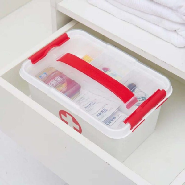 First Aid Kit Box Home Medicine Storage Box Plastic Pill Case Large Capacity Medical Organizer Container