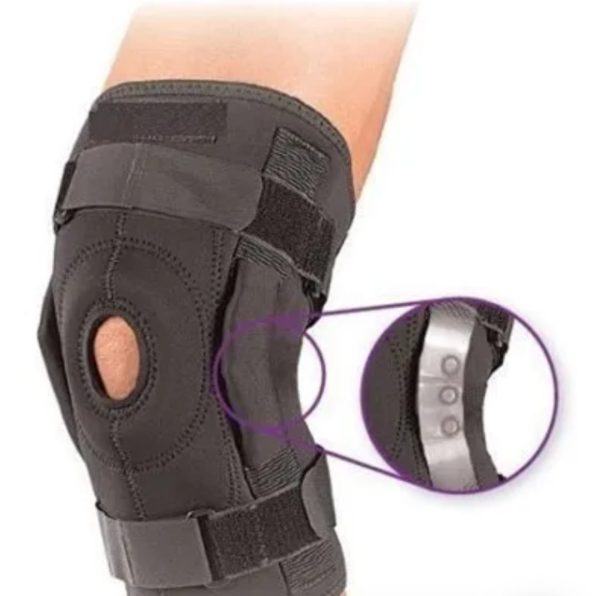 Flexible Knee Support Brace – Hinged, Adjustable Patella Support – Lateral / Medial Ligament Meniscus – Knee Sprains For Soccer, Basketball, Skiing, Hockey, Running, Water Sports