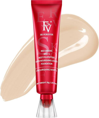 Fv Liquid Foundation Full Coverage Waterproof Long Lasting Makeup Matte Finish Concealer Tube Foundation