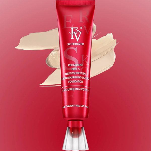 Fv Liquid Foundation Full Coverage Waterproof Long Lasting Makeup Matte Finish Concealer Tube Foundation