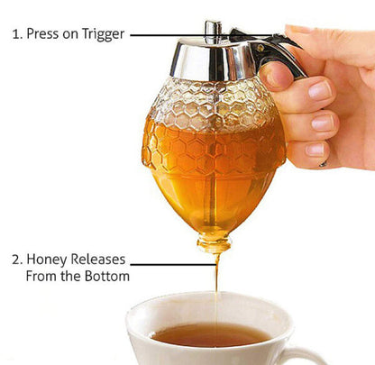 Honey Juice Syrup Dispenser Pot Jar