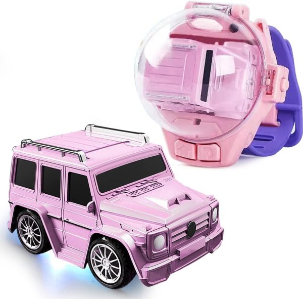 Mini Car With Remote Control Mini Remote Control Car Watch Racing Car Usb Charging Cartoon Rc Small Car Kids Toys