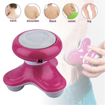 Mini Portable Full Body Relaxation Massage Wave Vibrating Usb Triangle Electric Handle Massager