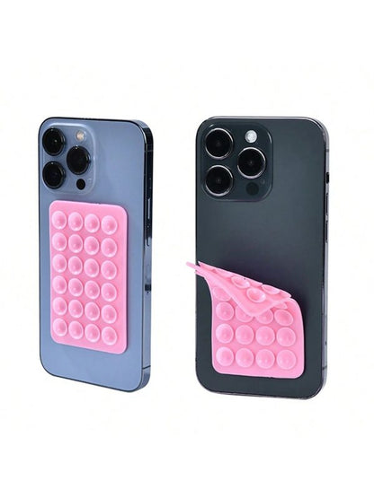 5 x Mobile Phone Silicone Suction Cup Square Mobile Phone Single-sided Case Anti-slip Holder Mount Suction (random Color)