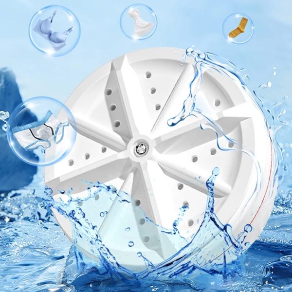 Portable Usb Travel Washer | Ultrasonic Rotating Turbine Washing Machine For Socks Underwear Dishes Clothes