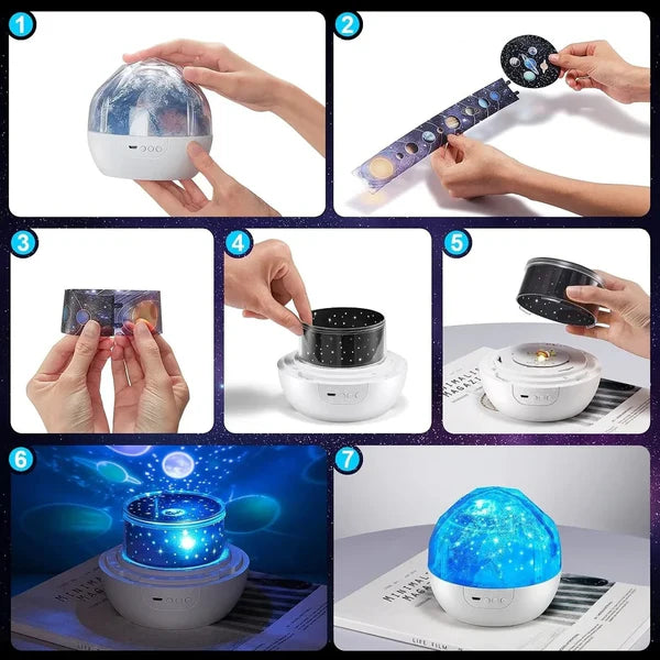 360° Rotating Solar System Projector Night Light For Kids