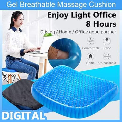 Non Slip Egg Sitter Gel Seat Cushion Soft Sitting Support Pad Cushion For Car And Office Chair Seat Pads Breathable Honeycomb Bike Seat Foam