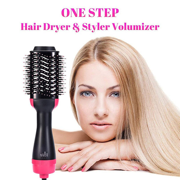 One Step Hot Air Brush (dryer + Styler) Brush For Fast Drying,straightening,curling