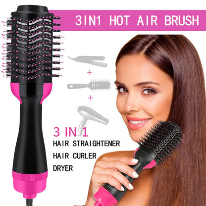 One Step Hot Air Brush (dryer + Styler) Brush For Fast Drying,straightening,curling