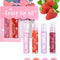 Pack Of 4 – Fruit Lip Oil Set, Non-sticky Long Lasting Moisturizing Lip Oil Lip Care Oil