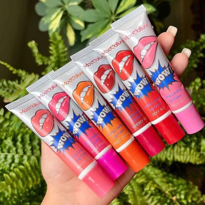 Pack Of 6 High Pigmented Lip Gloss Lipstick Tattoo Peel Off Durable Waterproof Tattoo Lip Gloss Easy Peel Off Lip Gloss