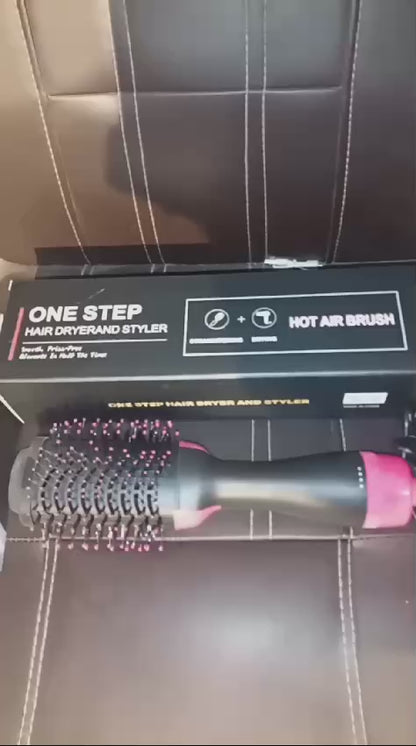 One Step Hot Air Brush (dryer + Styler) Brush For Fast Drying,straightening,curling