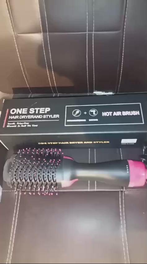 One Step Hot Air Brush (dryer + Styler) Brush For Fast Drying,straightening,curling