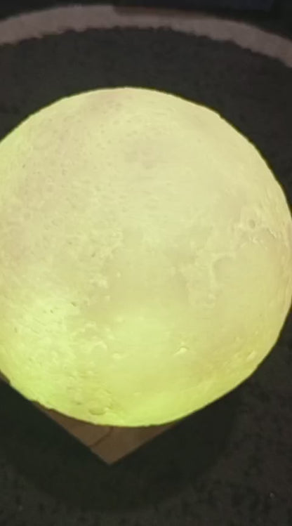 Led Moon Ball Lamp – 3d Printed Lunar Lamp Colorful Night Light For Kid