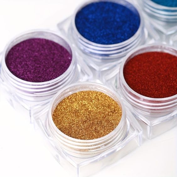 Sparkling Crystal Glitter Powder Eyeshadow ,shiny Shimmer Eyeshade Nail Art Glitter, (12 Pcs )shimmer And Long Lasting Eyeshadow , Easy To Match Your Look Multicolor