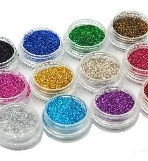 Sparkling Crystal Glitter Powder Eyeshadow ,shiny Shimmer Eyeshade Nail Art Glitter, (12 Pcs )shimmer And Long Lasting Eyeshadow , Easy To Match Your Look Multicolor