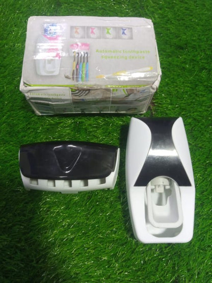 Toothbrush Dispenser – Automatic Toothpaste Squeezer And Holder Set