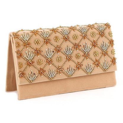 Women’s Velvet Embroidered Fancy Hand Clutch For Women’s