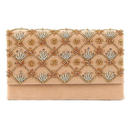 Women’s Velvet Embroidered Fancy Hand Clutch For Women’s