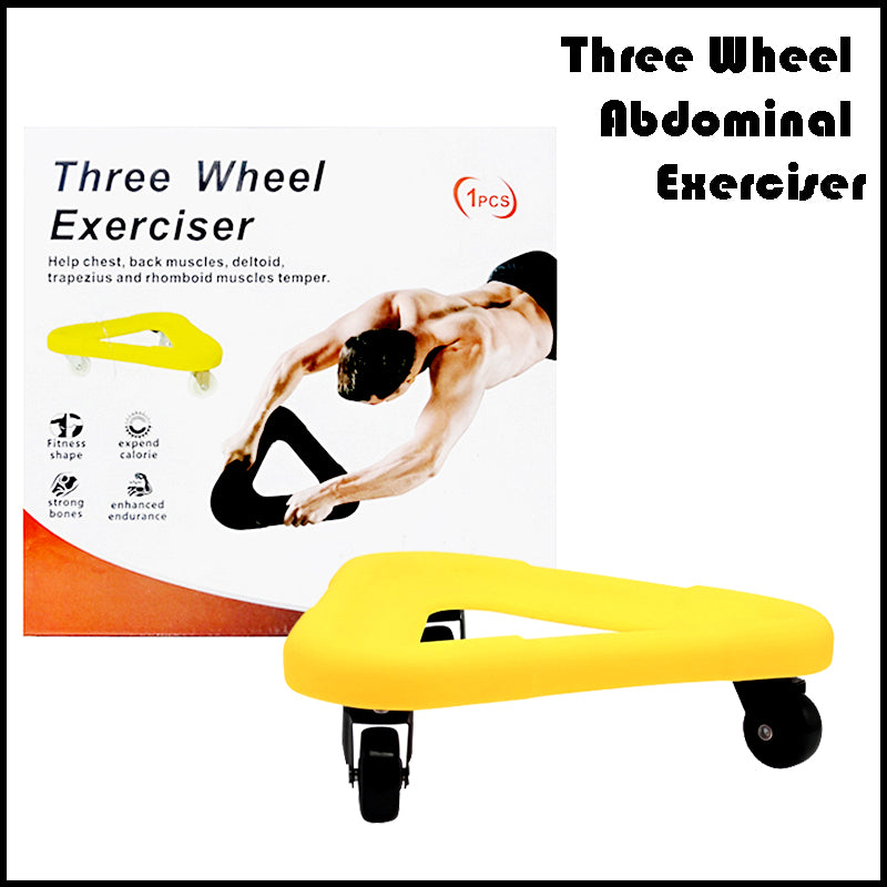 Three-Wheel Abdominal Exerciser – High-Quality Core Workout Equipment for Home Use